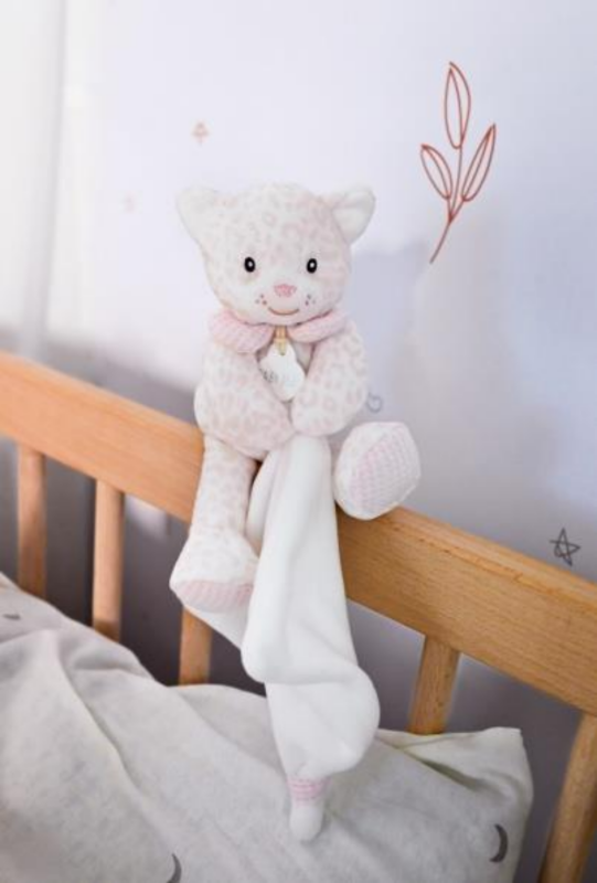  - méli léopard rose peluche avec 20 cm 